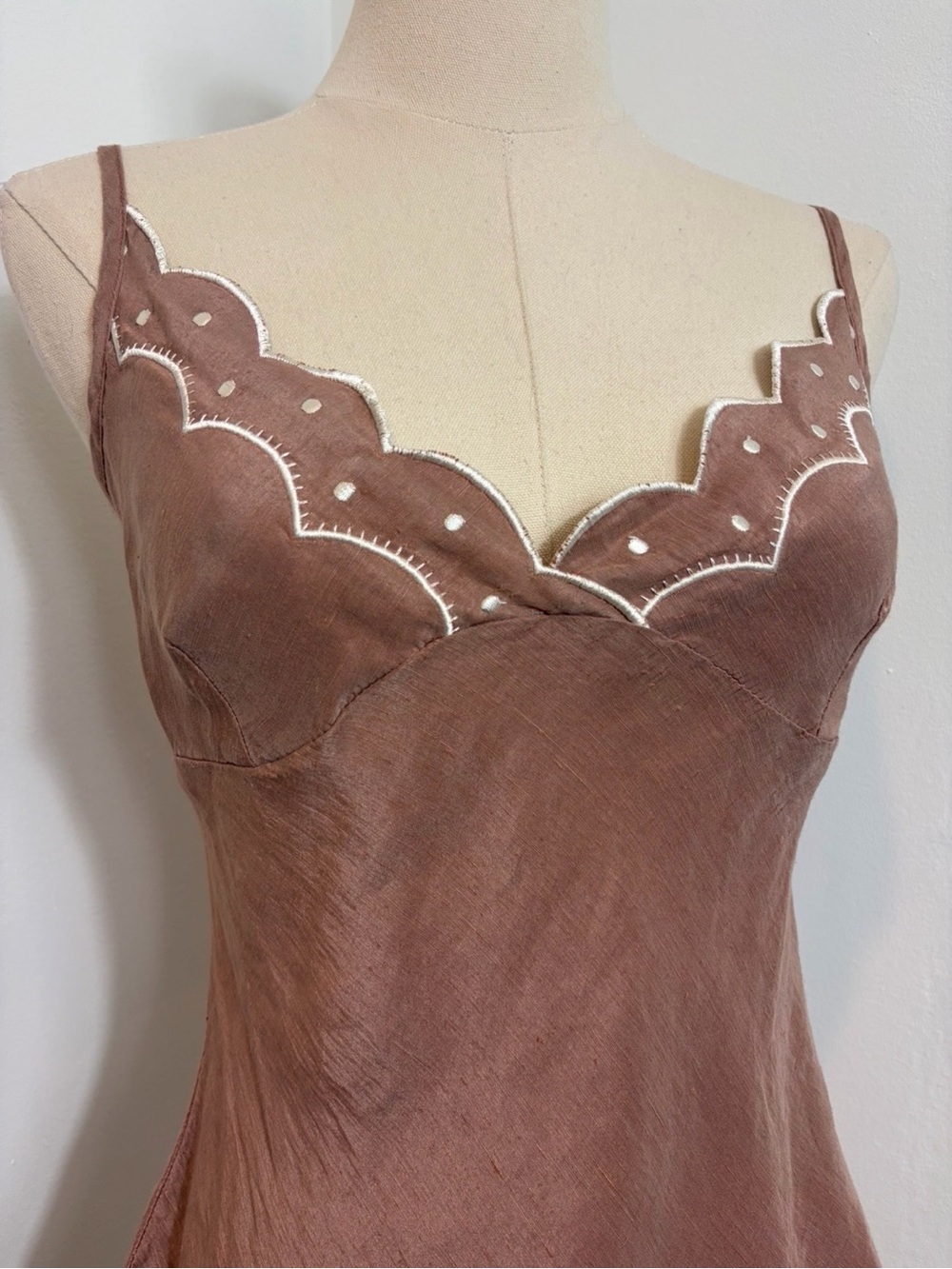 Stewart + Brown Natural Silk Blend Tank Top FLAWS